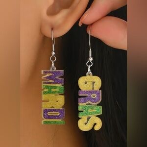 Festive Mardi Gras Earrings